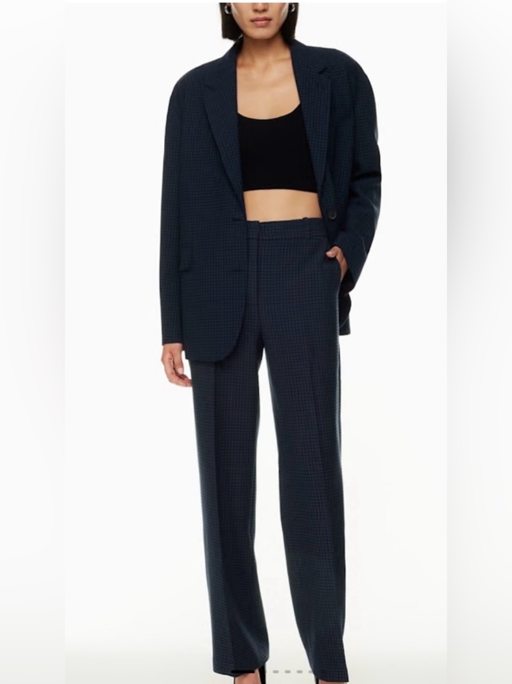 Babaton Agency Pant Crepette™ Black High Rise Trouser Size 12